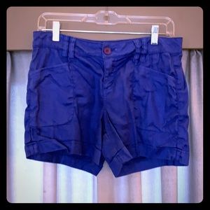 Level 99 blue linen shorts